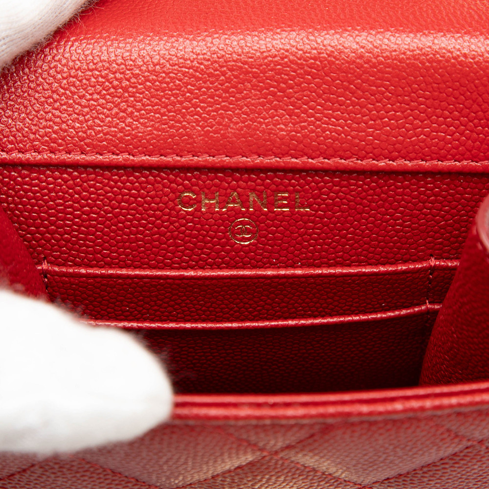 Pre-Loved Chanel Quilted Caviar Golden Class Phone Holder - Picture 5 of 7